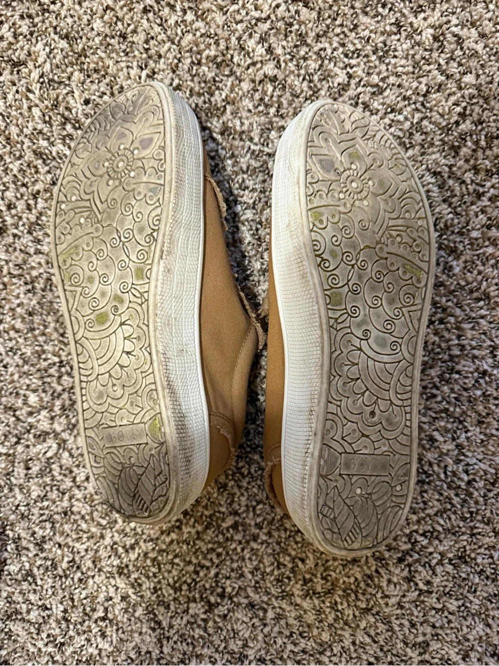 BOBS from Skechers Tan Canvas Lace-Up Sneakers